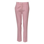 Dolce & Gabbana Pink Wool Mid Waist Tapered Pants PAN72297-40