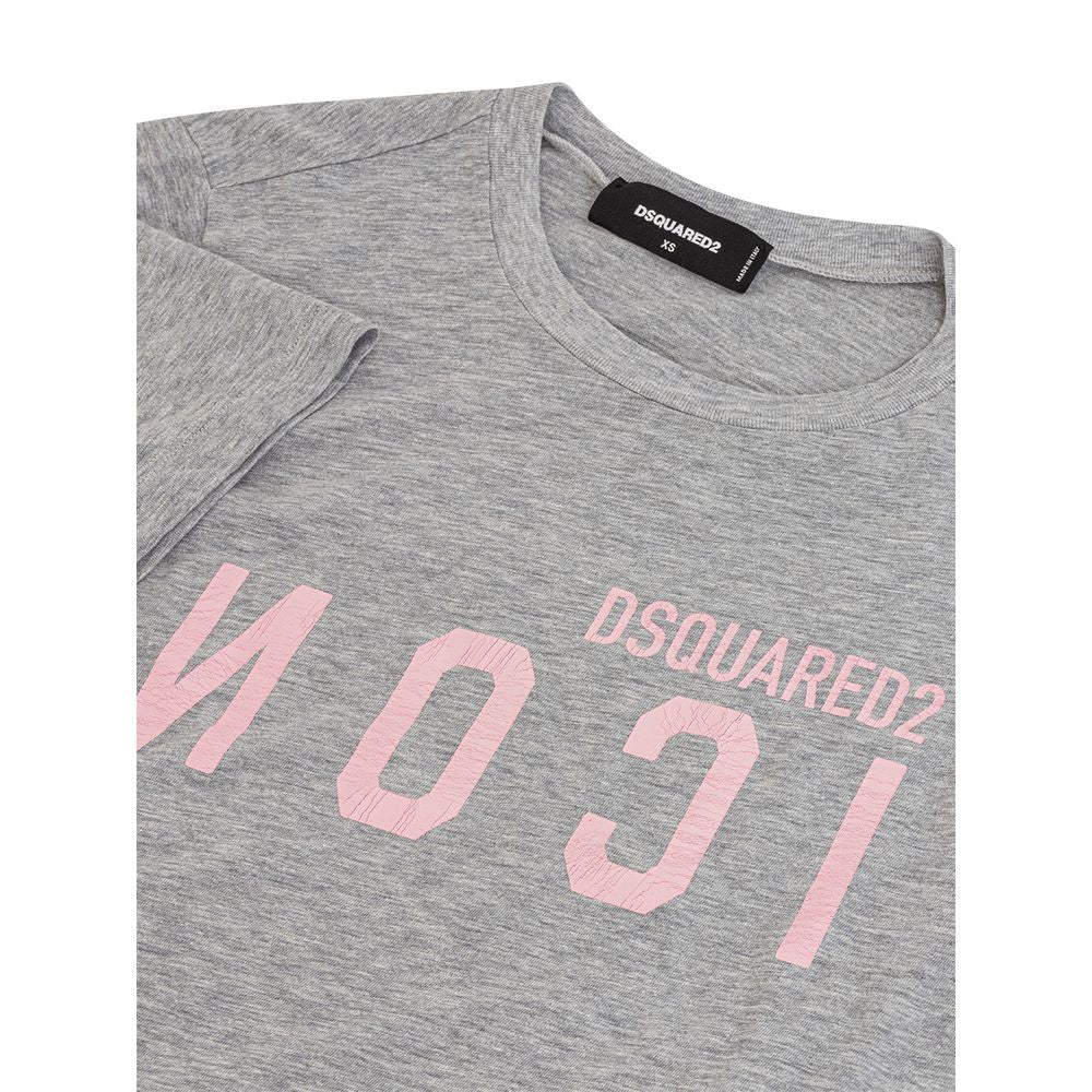 Dsquared² Elegant Gray Cotton Top for Women DS-4631662-XS