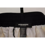 Dsquared² Yellow Black Printed Nylon Beachwear Shorts Swimwear BIK1664-48
