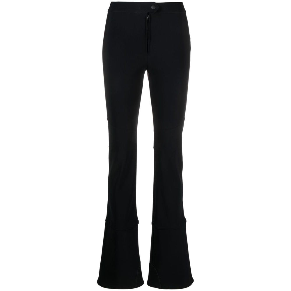 FILIPPA K Trousers Black, high-waist flared pants with stretch design and front button zip fastening.