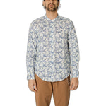 Gianni Lupo Blue Linen Shirt GI-13499200010-IT46 | M