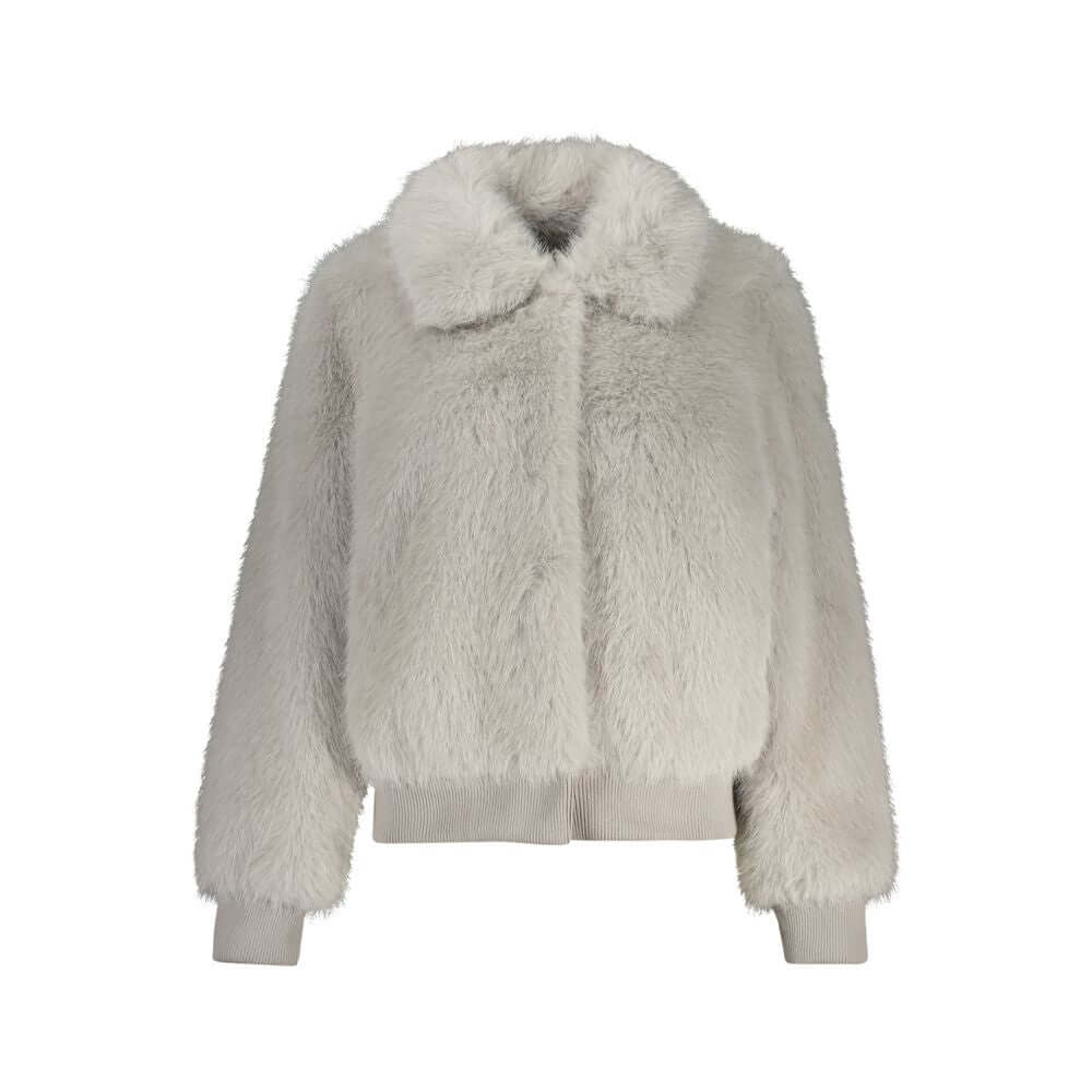 Guess Jeans Gray Polyester Jackets & Coat