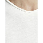 Jack Jones Cream Organic Cotton T-Shirt JA-8059000143-IT44 | S