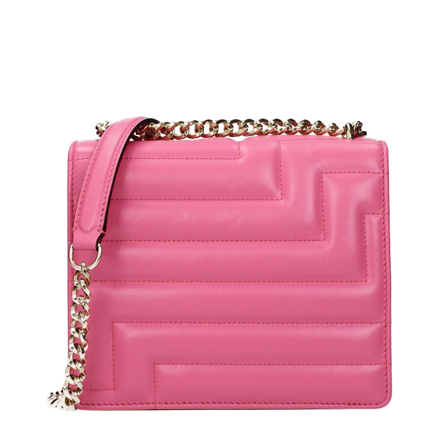 Jimmy Choo Avenue Quad quilted Pink Leather Shoulder Bag