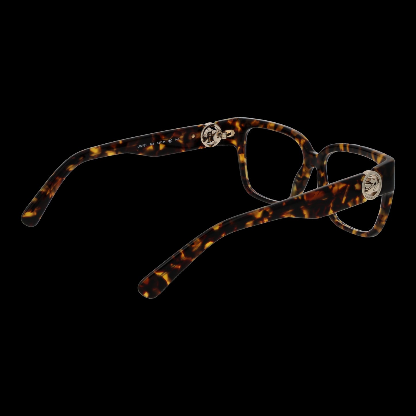LONGCHAMP MOD. LO2731 52242 lady's tortoiseshell eyeglasses with designer logo