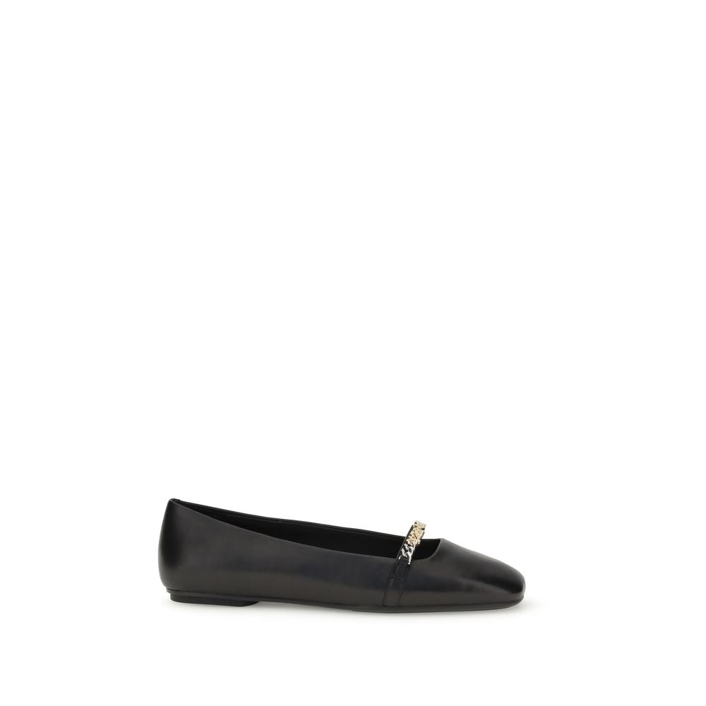 PINKO Leather Ballerinas PI-SD0383P003Z99BLACK-EU36/US6
