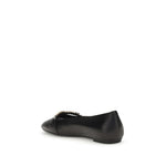 PINKO Leather Ballerinas PI-SD0383P003Z99BLACK-EU36/US6
