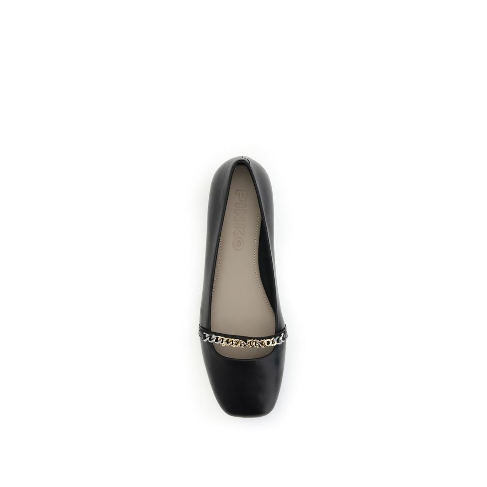 PINKO Leather Ballerinas PI-SD0383P003Z99BLACK-EU36/US6