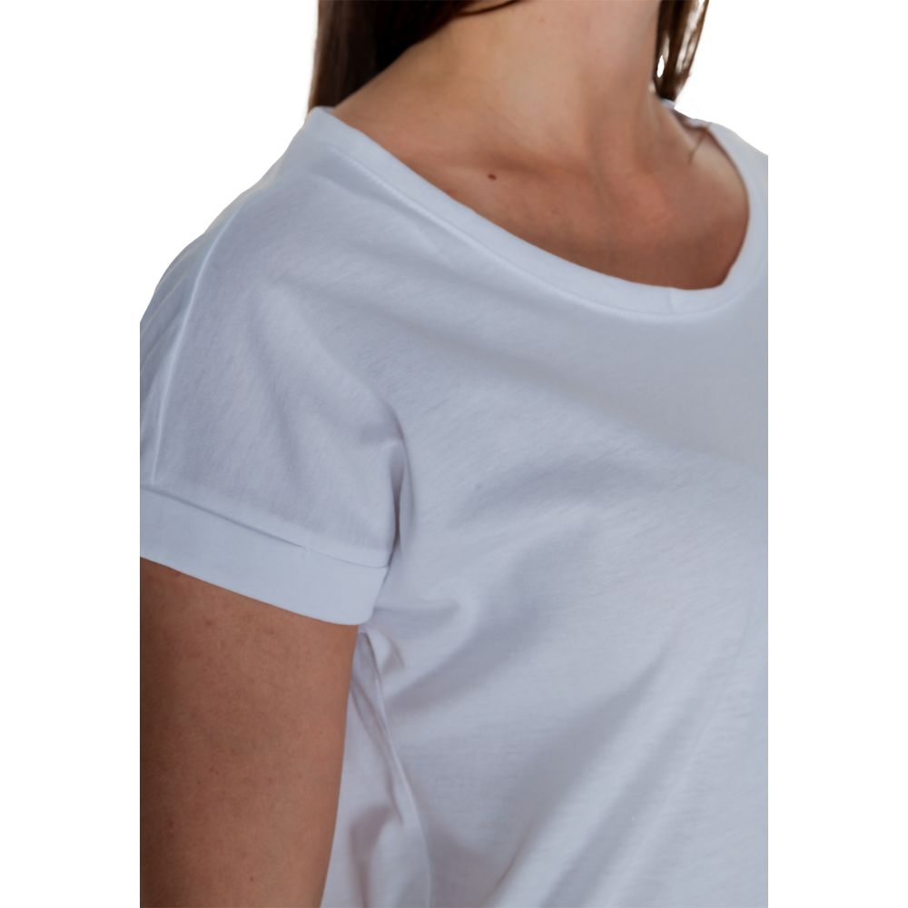 Vila Clothes White Cotton T-Shirt