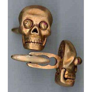 AMBROSINI JEWELS - GEMELLI ARGENTO 925° grandi teschio finitura rosé Cufflinks