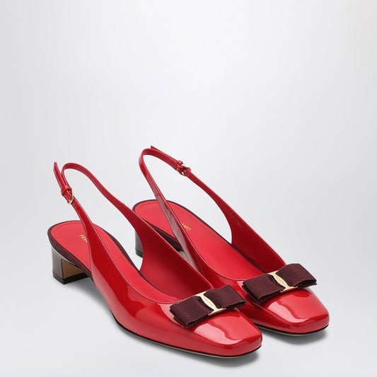 Ferragamo Vara red/burgundy slingback