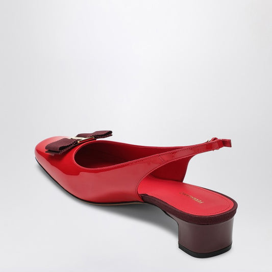 Ferragamo Vara red/burgundy slingback