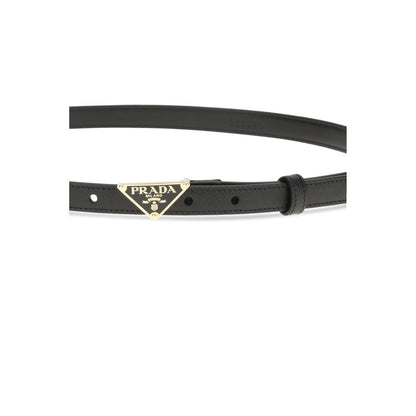 Prada Black Calf Leather Bos Taurus Regular Belt 1728,72470364320,80 cm / 32 Inches,85 cm / 34 Inches,90 cm / 36 Inches,Accessories,Belts - Accessories,Black,New with tags,Prada,Regular Belts - Belts - Accessories,Women
