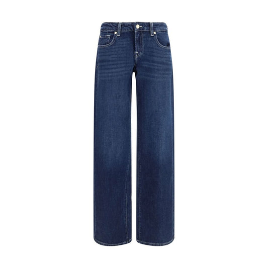 7FOR Blue Cotton Straight-Leg Jeans 1728,26,27,28,30,72470364320,7FOR,Blue,Clothing,Jeans Denim - Clothing,New with tags,Straight-Leg Jeans - Jeans Denim - Clothing,W25,Women