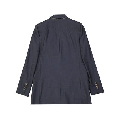 Brunello Cucinelli Blue Virgin Wool Blazer