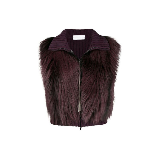 Fabiana Filippi Gray Merino Wool Sleeveless Jacket