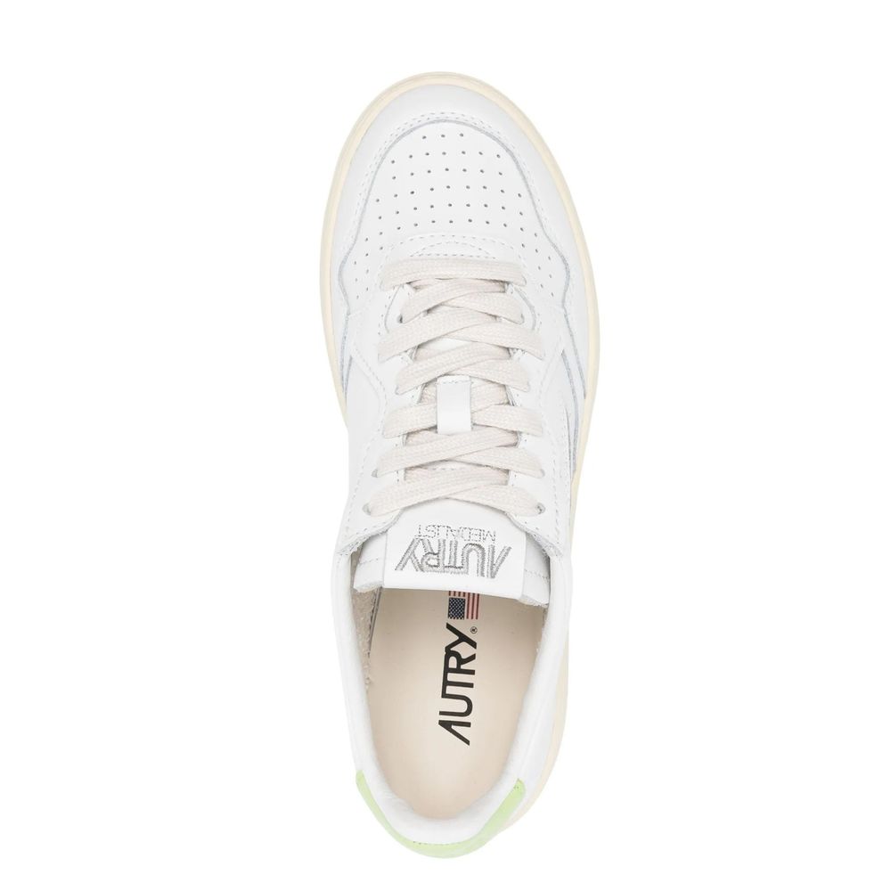 Autry White Leather Low Top Sneakers 1728,75611013280,Autry,EU37/US7,Low Tops - Sneakers - Shoes,New with tags,Shoes,Sneakers - Shoes,White,Women