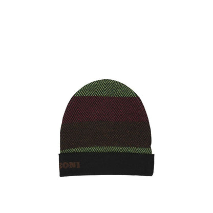 Missoni Black Wool Beanie 1728,75611013280,Accessories,Beanie - Hats - Accessories,Black,Hats - Accessories,Men,Missoni,New with tags,UNI