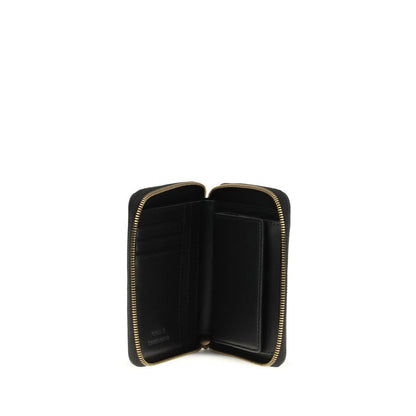 PINKO Black Calf Leather Bos Taurus Wallet