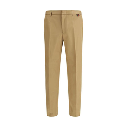 Gucci Beige Cotton Casual Pants