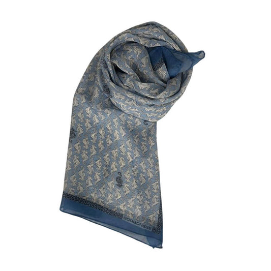 Borbonese Blue Silk Women Scarf 1728,67345744032,Accessories,Blue,Borbonese,New with tags,Scarves - Accessories,Scarves - Scarves - Accessories,Women