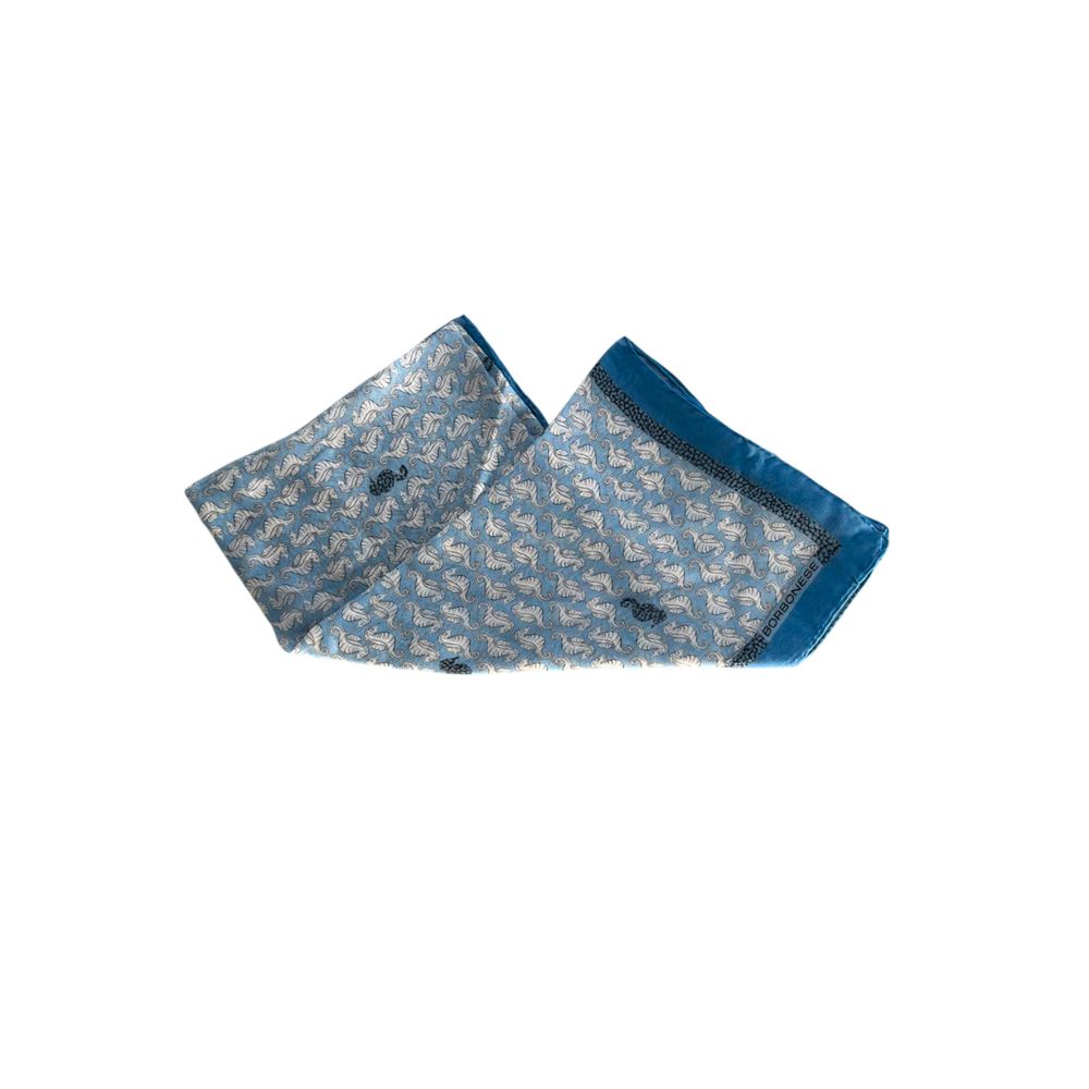 Borbonese Blue Silk Women Scarf 1728,67345744032,Accessories,Blue,Borbonese,New with tags,Scarves - Accessories,Scarves - Scarves - Accessories,Women