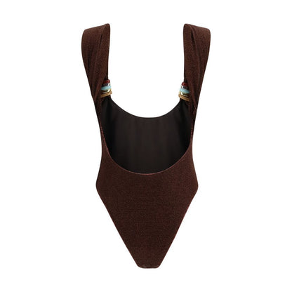 Oséree Brown Polyamide One-Piece Swimsuit 1728,72470364320,Brown,Clothing,M,New with tags,One-Piece Swimsuits - Swimwear - Clothing,Oséree,S,Swimwear - Clothing,Women