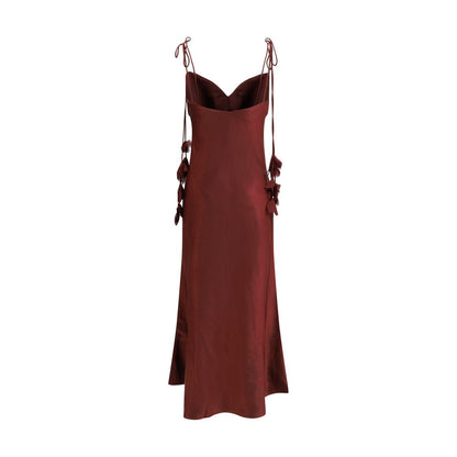 Self-Portrait Bordeaux Polyester Cocktail Dress