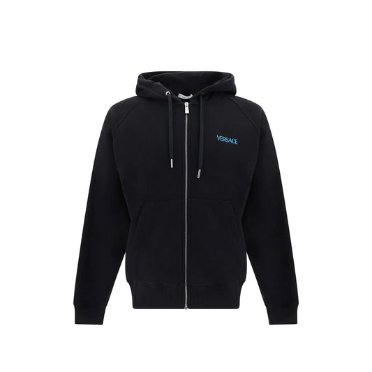 Versace Black Cotton Sweatshirt 1728,75611013280,Black,Clothing,Men,New with tags,S,Sweaters - Clothing,Sweatshirts - Sweaters - Clothing,Versace