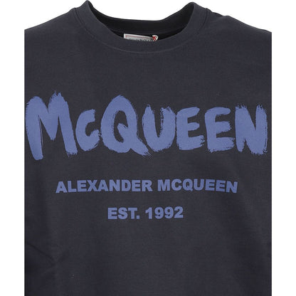 Alexander McQueen Blue Cotton Sweatshirt