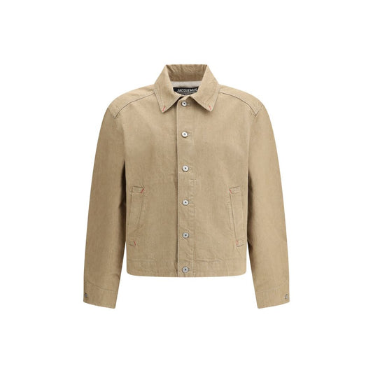 Jacquemus Beige Cotton Denim Jacket 1728,72470364320,Beige,Clothing,Denim Jackets - Jackets & Coats - Clothing,IT48 | M,IT50 | L,IT52 | XL,Jackets & Coats - Clothing,Jacquemus,Men,New with tags