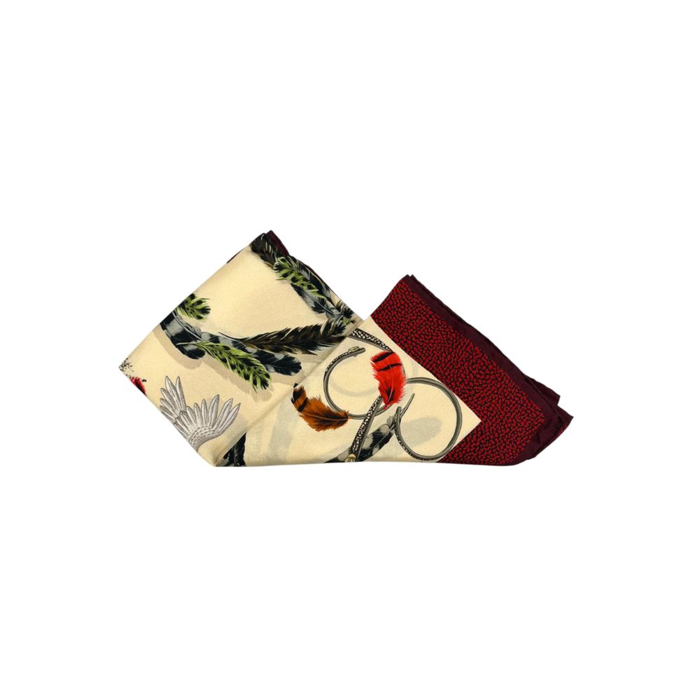 Borbonese Beige Silk Women Scarf 1728,67345744032,Accessories,Beige,Borbonese,New with tags,Scarves - Accessories,Scarves - Scarves - Accessories,Women