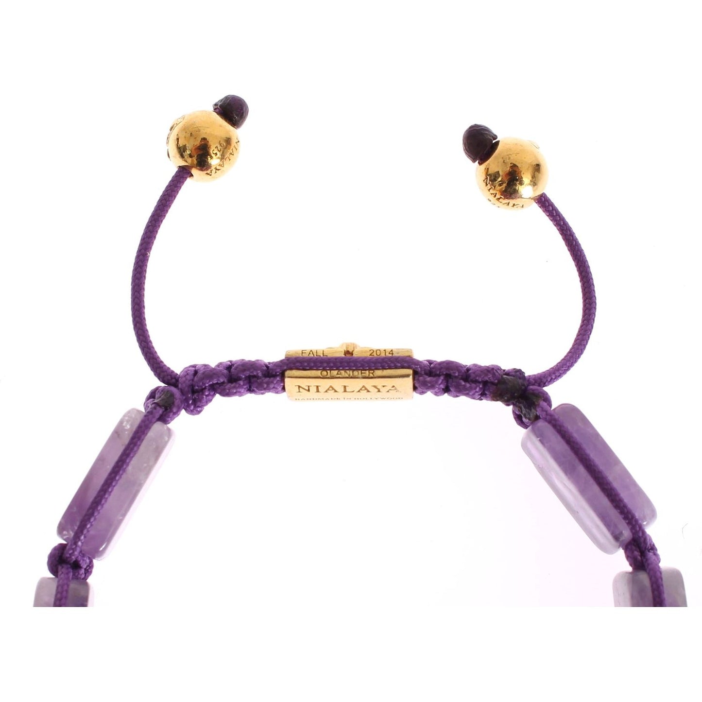 Nialaya CZ Amethyst 18K Gold 925 Bracelet Bracelet