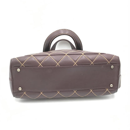 Chanel Wild Stitch Handbag Mini Boston Red