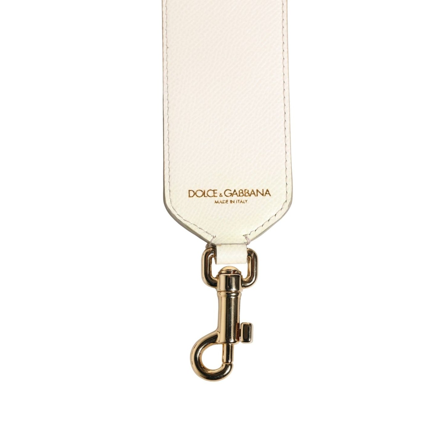 Dolce & Gabbana White Blue Floral Leather Stud Accessory Shoulder Strap