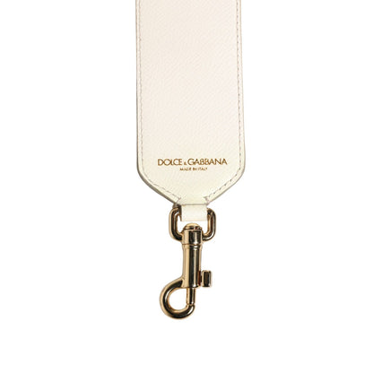 Dolce & Gabbana White Blue Floral Leather Stud Accessory Shoulder Strap