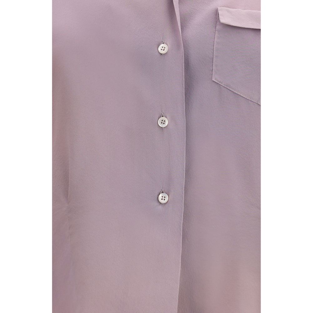 Maison Margiela Purple Silk Shirt