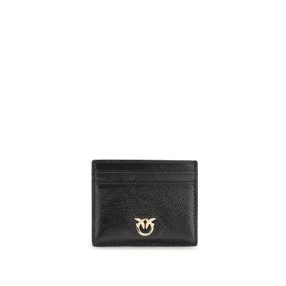 PINKO Black Calf Leather Bos Taurus Wallet