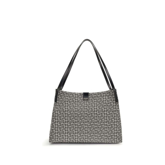 Balmain Black Cotton Shoulder Bag
