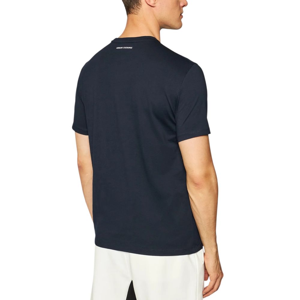Armani Exchange Blue Cotton T-Shirt