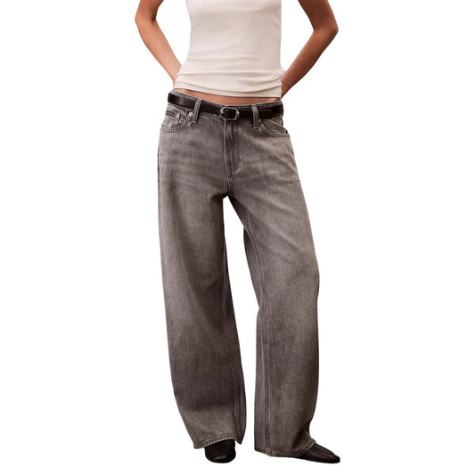 Calvin Klein Jeans Gray Cotton Boyfriend Jeans