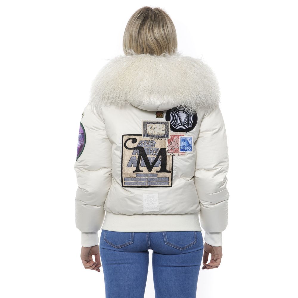 Mr&Mrs Italy White Polyester Women Bomber Jacket