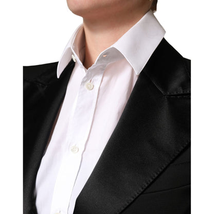 Dolce & Gabbana Black Wool Single Breasted Blazer Jacket