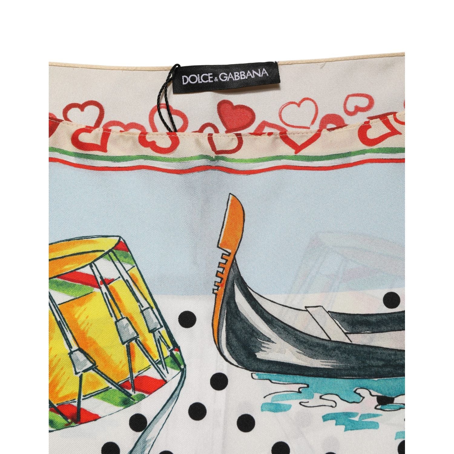 Dolce & Gabbana Multicolor Italy Scenes Graphic Silk Top
