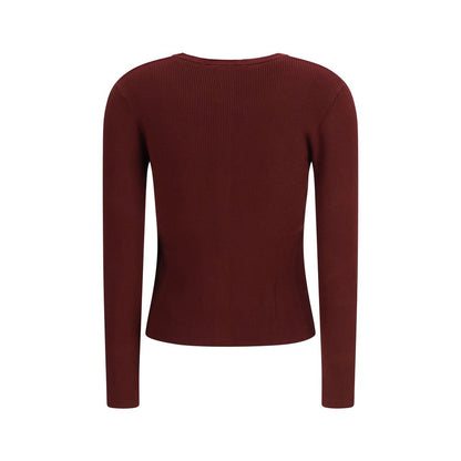 Max Mara Bordeaux Viscose Cardigan