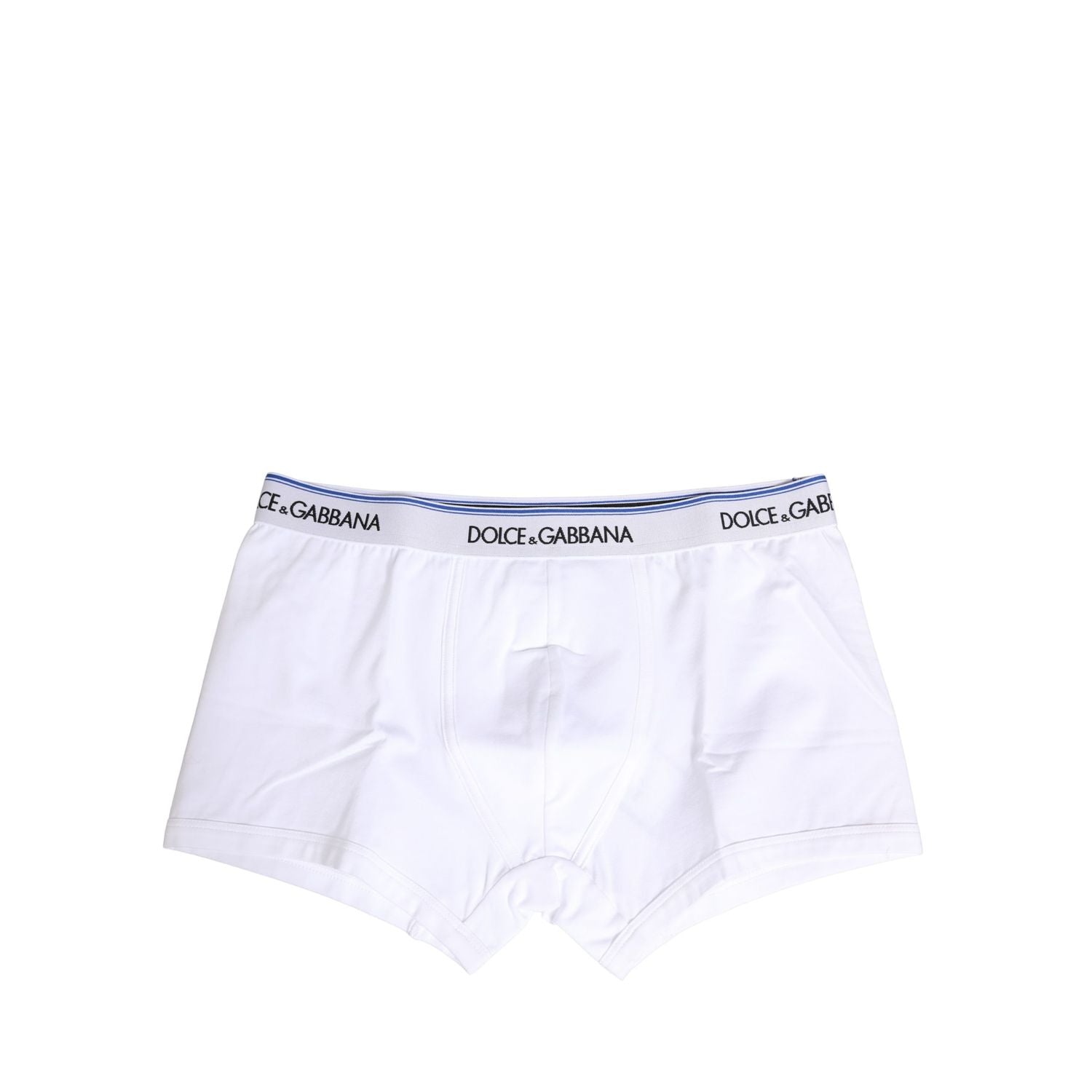 Dolce & Gabbana White Logo Waistband Regular Boxer Underwear