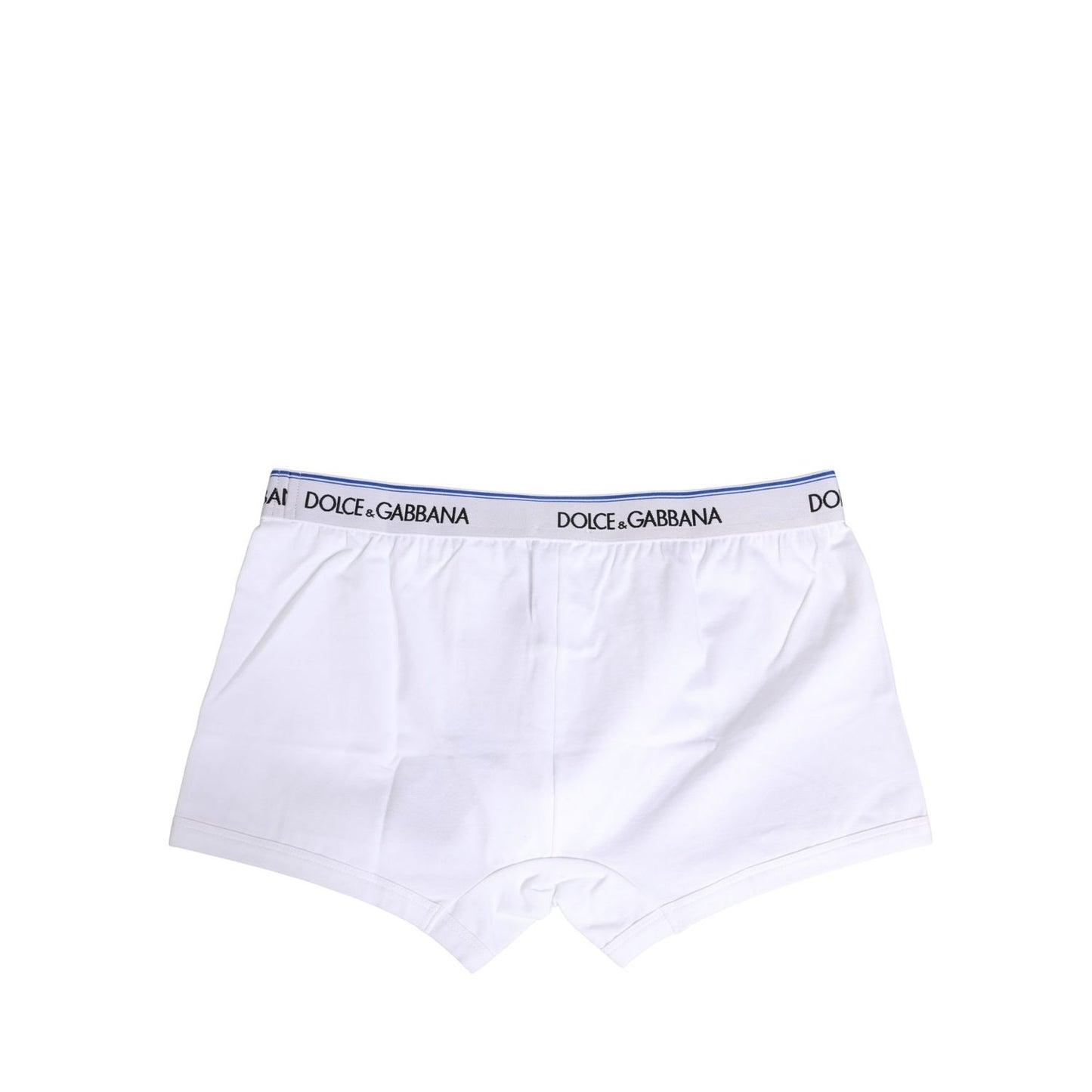 Dolce & Gabbana White Logo Waistband Regular Boxer Underwear