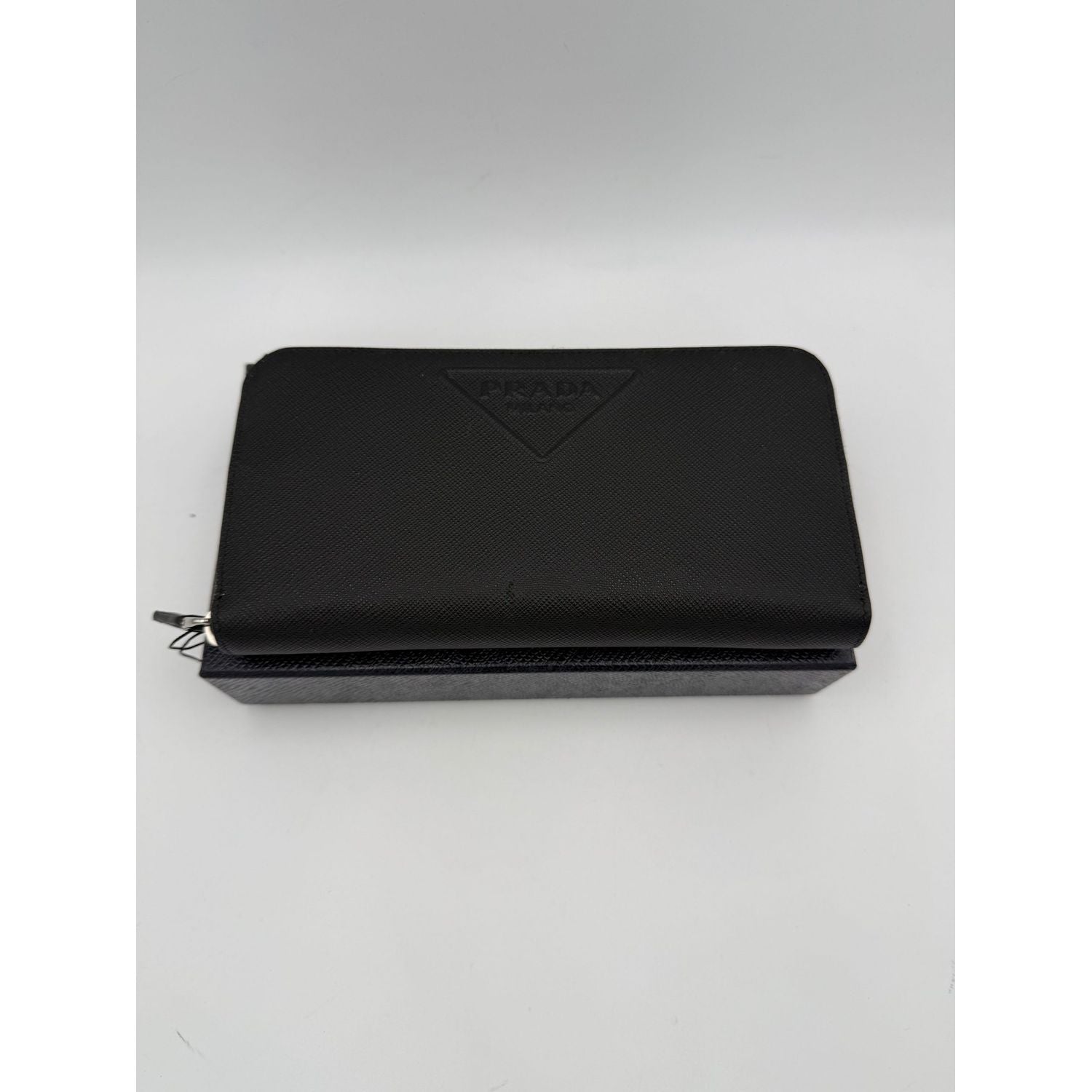 Prada PRADA Zip in Saffiano Leather Wallet