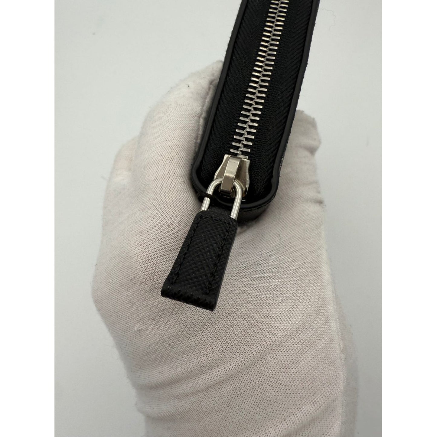 Prada PRADA Zip in Saffiano Leather Wallet