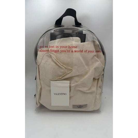 Valentino Garavani VALENTINO GARAVANI Leather and Transparent Plastic Backpack